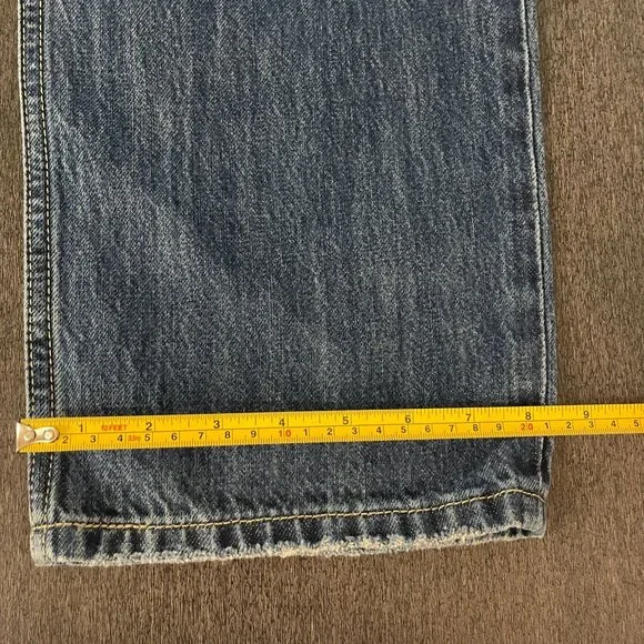 New Levi's 501 Women's Distressed Low Pro Straight Leg Blue Denim Pants, Size 29 - Picture 10 of 11